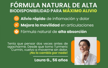 Turmeric Curcumin® - 120 Capsulas de Cúrcuma - UPSELL